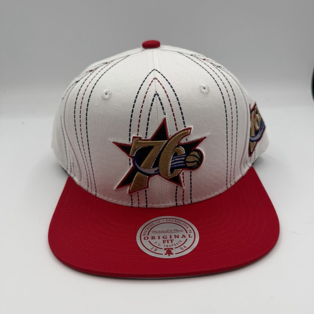 Mitchell & Ness Philadelphia 76ers Triplin Hat Cap Snapback Original Fit Retro - Picture 2 of 10